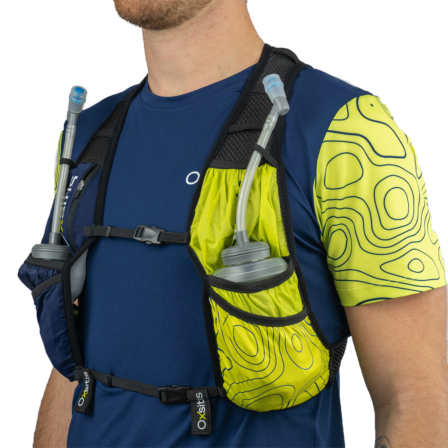 Gilet de trail 6 litres unisexe OXSITIS Atom 6 Bleu marine Noir Vert 6
