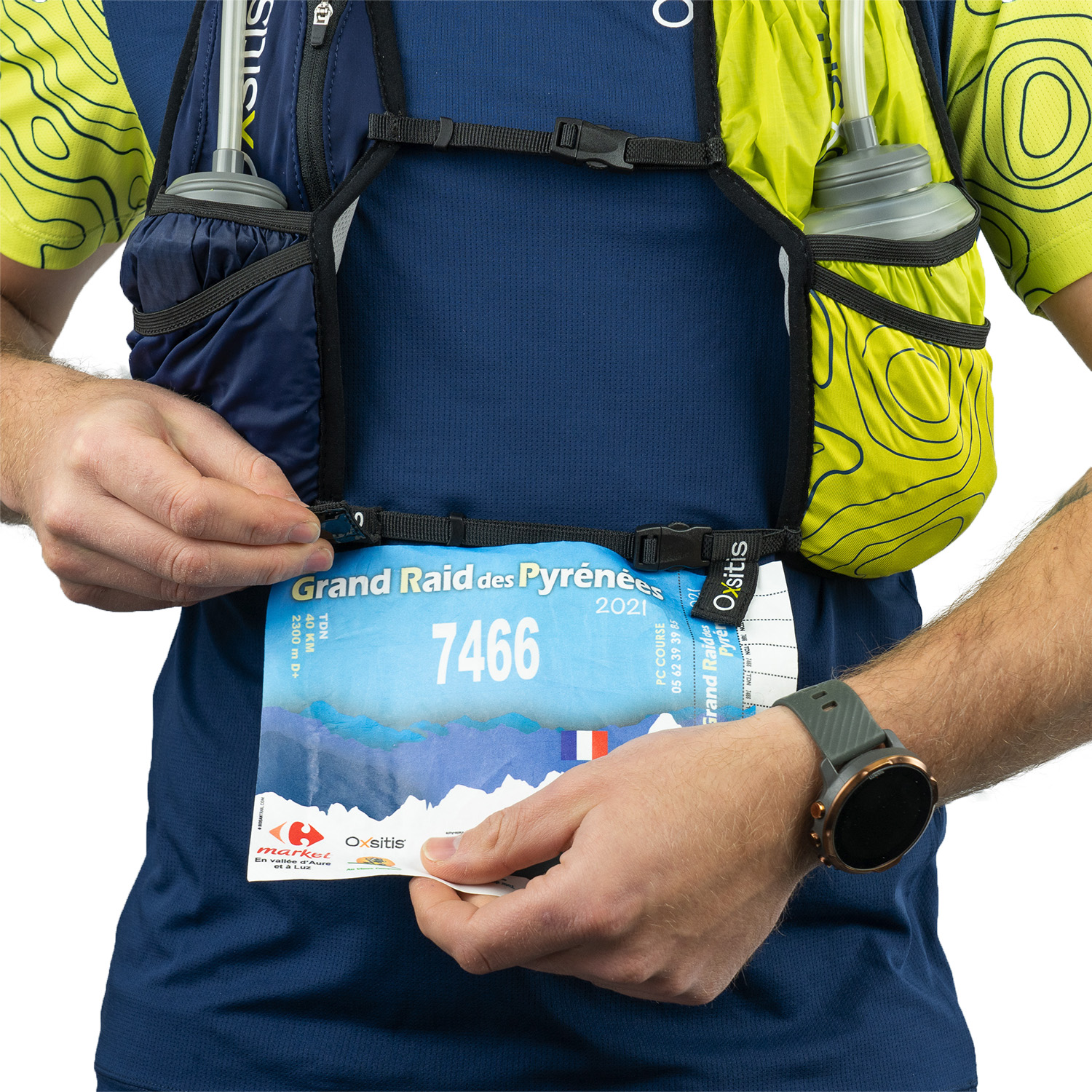 Gilet de trail 6 litres unisexe OXSITIS Atom 6 Bleu marine Noir Vert 7