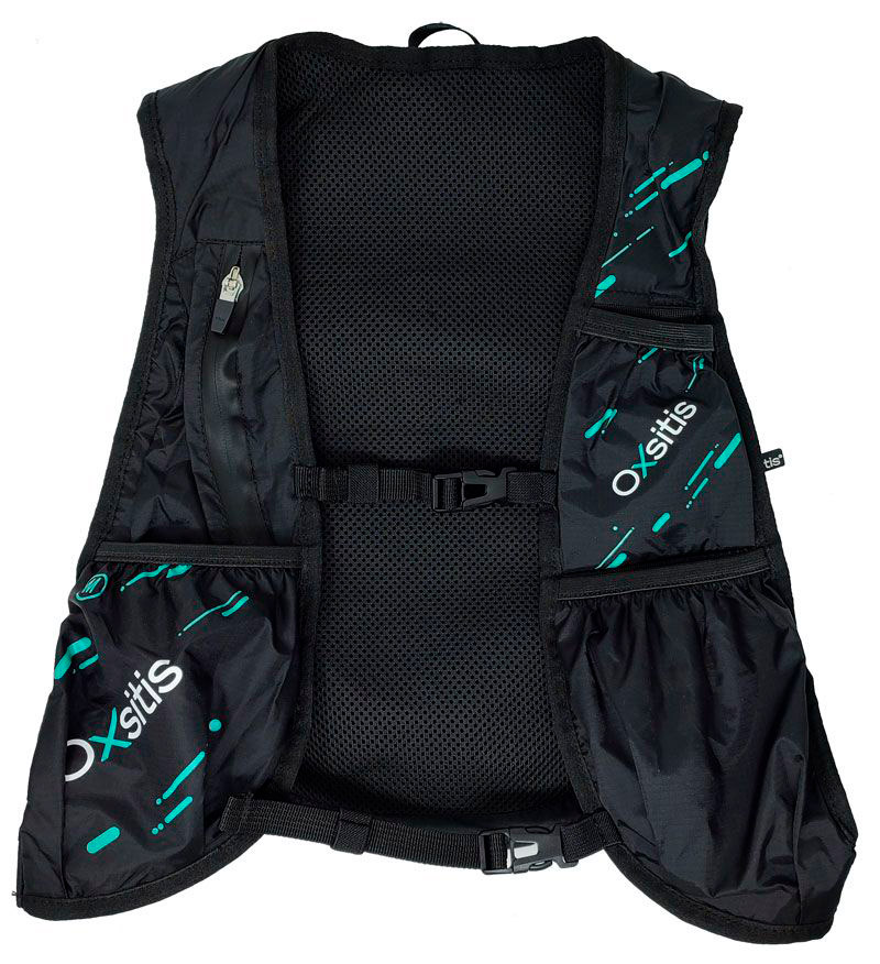 Gilet de trail 7 litres unisexe OXSITIS Newton 7 Noir Blanc Vert 4