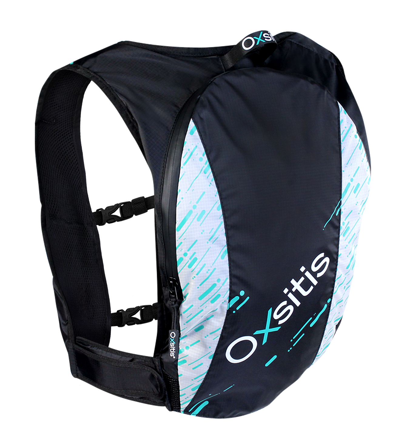 Gilet de trail 7 litres unisexe OXSITIS Newton 7 Noir Blanc Vert 1