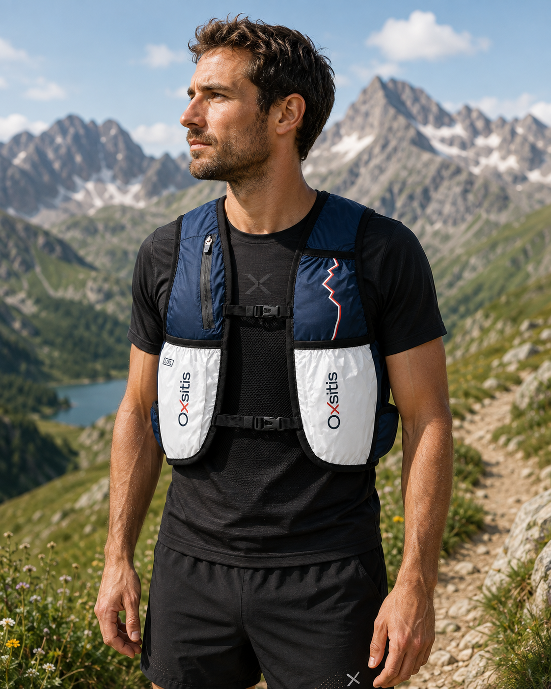 Gilet de trail 8 litres unisexe OXSITIS Newton 8 Bleu marine 8