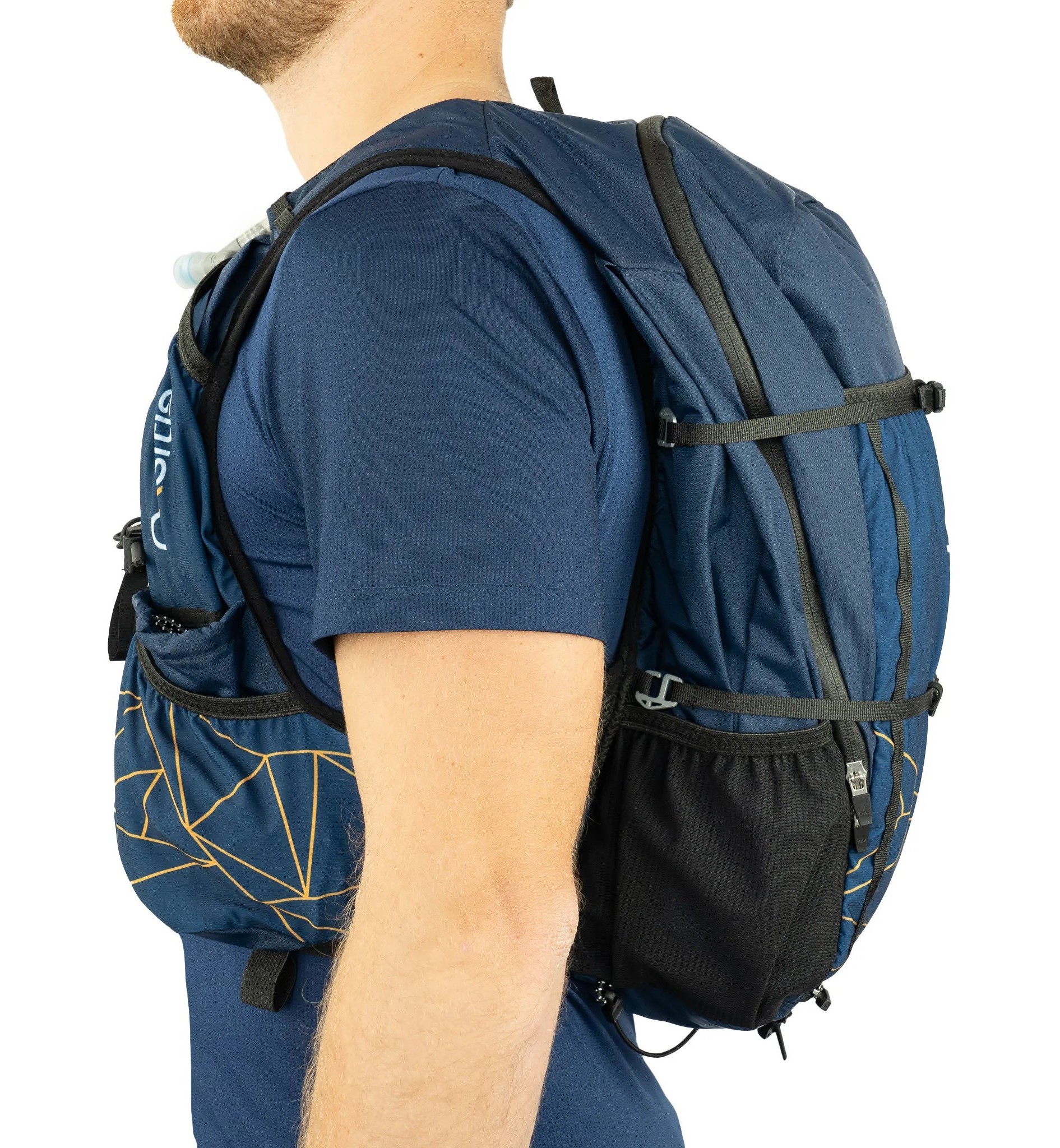 Sac à dos de trail 40 litres unisexe OXSITIS Adventure 40 Bleu marine Jaune orangé 3