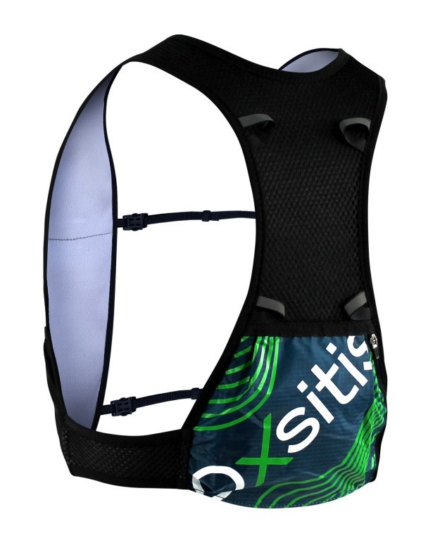 Gilet de trail 2 litres unisexe OXSITIS Atom 2 Noir Bleu marine Vert 1