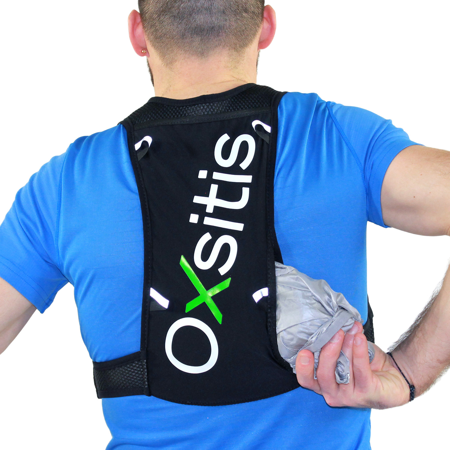 Gilet de trail 4 litres unisexe OXSITIS Atom 4 Noir Vert 4