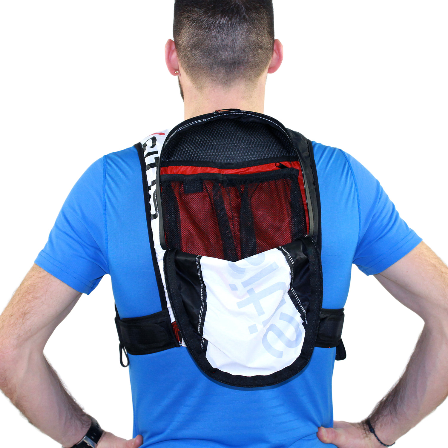 Gilet de trail 8 litres unisexe OXSITIS Pulse 8 BBR Blanc Noir Rouge 6