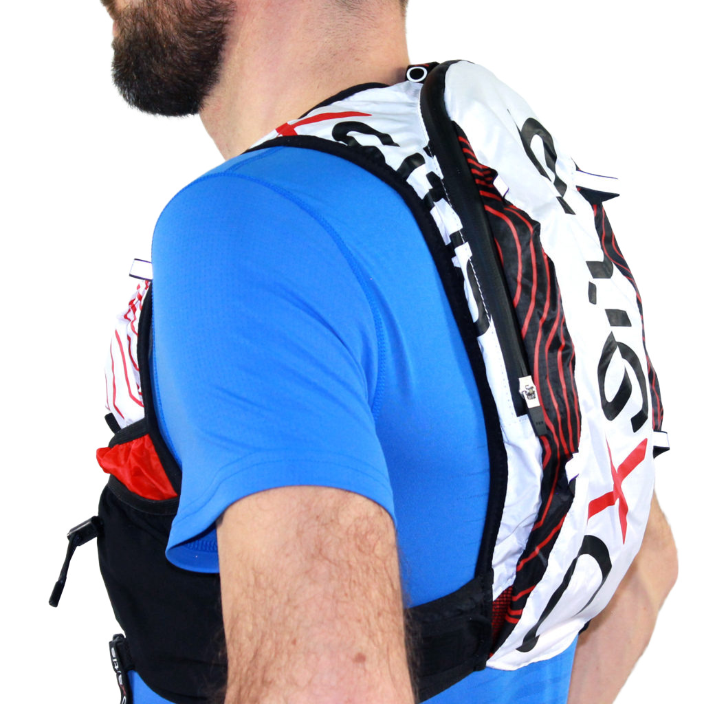 Gilet de trail 8 litres unisexe OXSITIS Pulse 8 BBR Blanc Noir Rouge 3