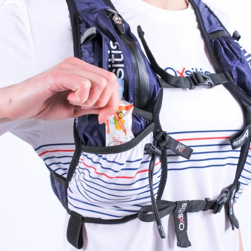 Gilet de trail 12 litres femme OXSITIS Pulse 12 BBR Bleu marine Blanc Rouge 7