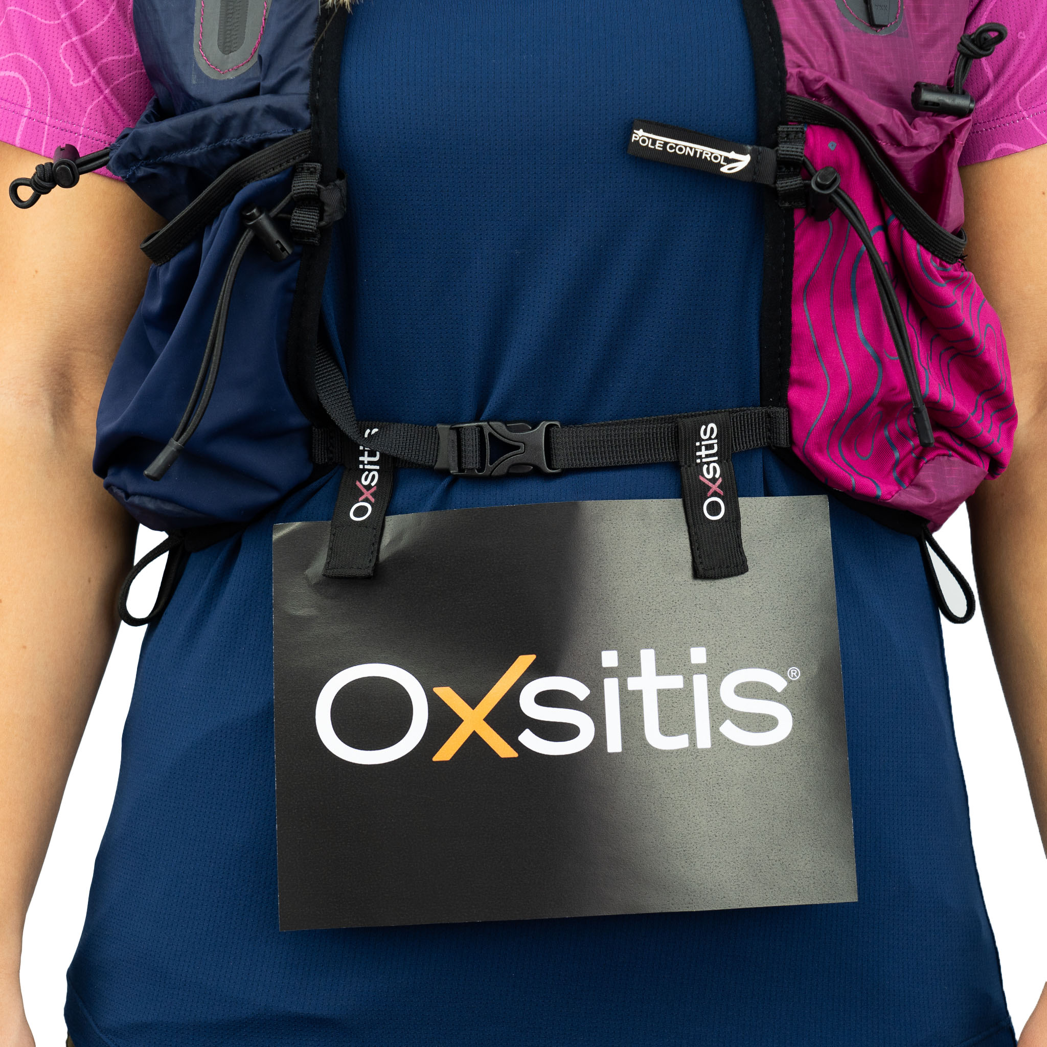 Sac à dos de trail 30 litres femme OXSITIS Enduro 30 Ultra Bleu marine Noir Rose 6