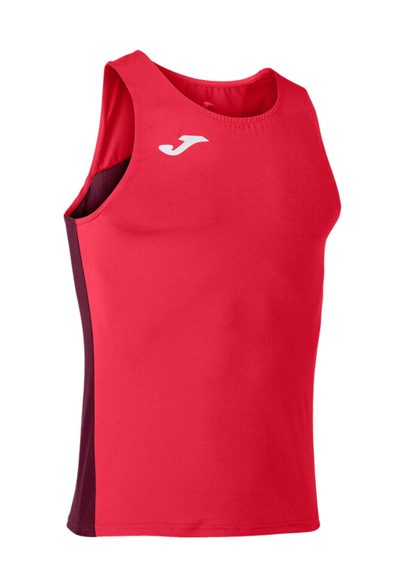 Débardeur Running Junior garçon Joma Winner Rouge Bordeaux Blanc
