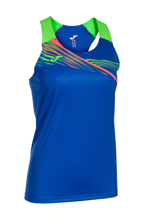 Débardeur Sport Femme Joma Elite X Bleu Vert fluo Orange