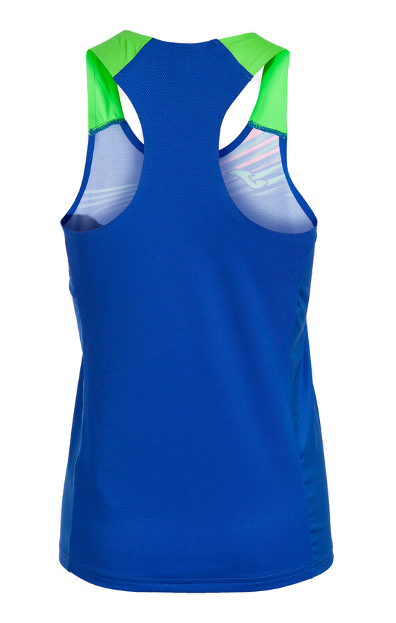 Débardeur Sport Femme Joma Elite X Bleu Vert fluo Orange 2(1)