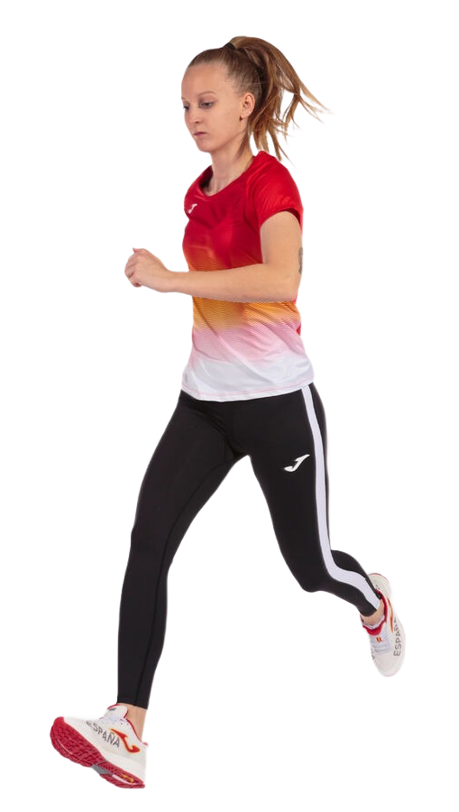 Tee-shirt manches courtes Sport Femme Joma Elite VII Rouge Blanc Jaune 8