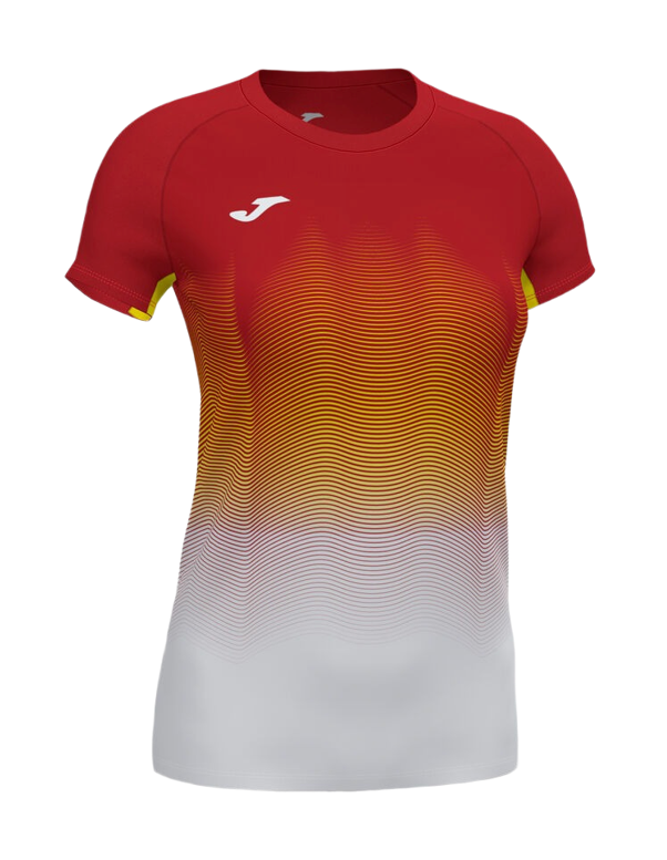 Tee-shirt manches courtes Sport Femme Joma Elite VII Rouge Blanc Jaune