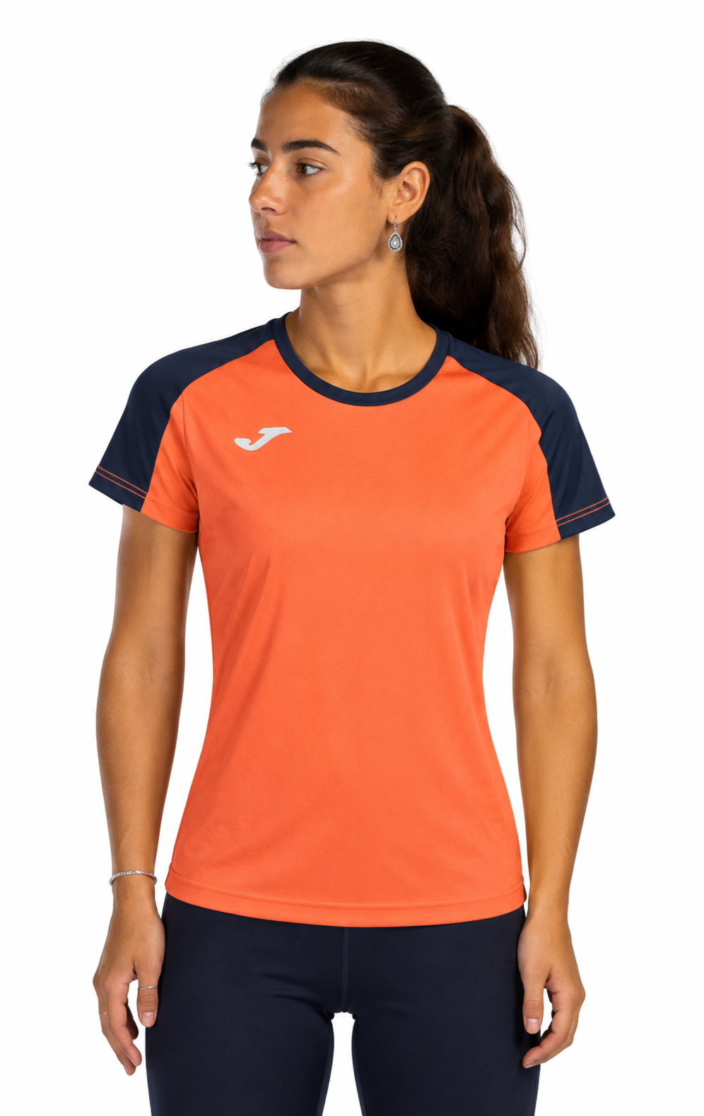 Tee-shirt manches courtes Sport Femme Joma Eco Championship Orange fluo Bleu marine 2