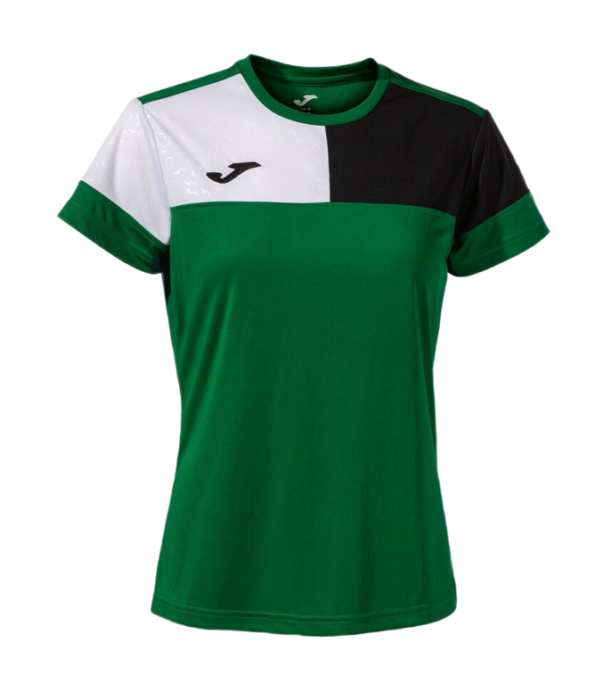 Tee-shirt manches courtes Sport Femme Joma Crew V Vert Noir Blanc 1