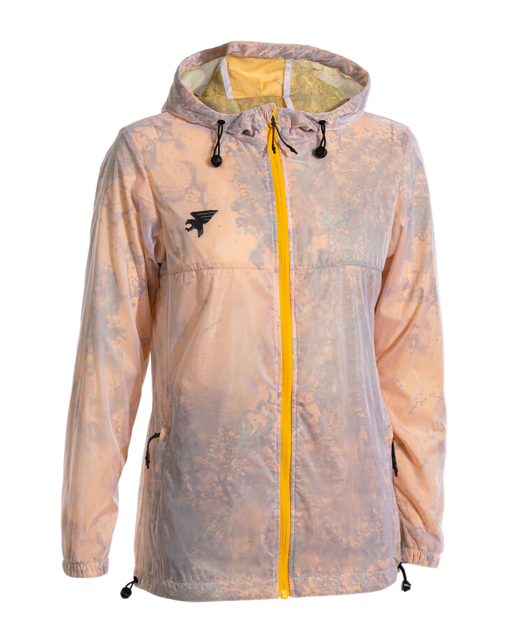 Coupe Vent Imperméable à capuche ergonomique intégrée Sport Femme Joma Explorer Or Gris Noir 2