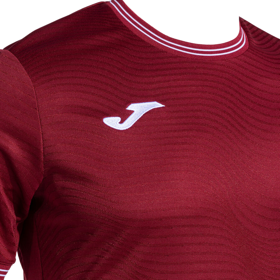 Tee-shirt manches courtes sport Homme Joma Toletum V Bordeaux Blanc 3