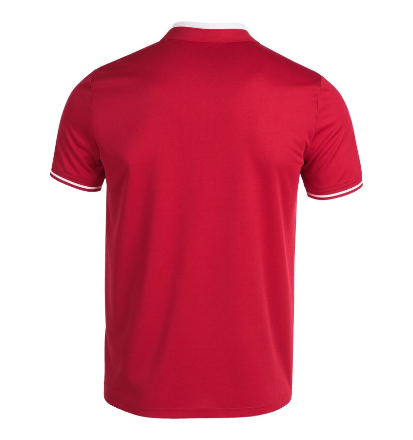 Polo manches courtes sport junior garçon Joma Championship VI Rouge Blanc 2