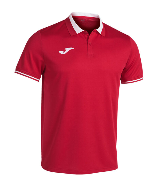 Polo manches courtes sport junior garçon Joma Championship VI Rouge Blanc