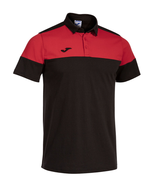 Polo manches courtes sport Junior Garçon Joma  Crew V Noir Rouge