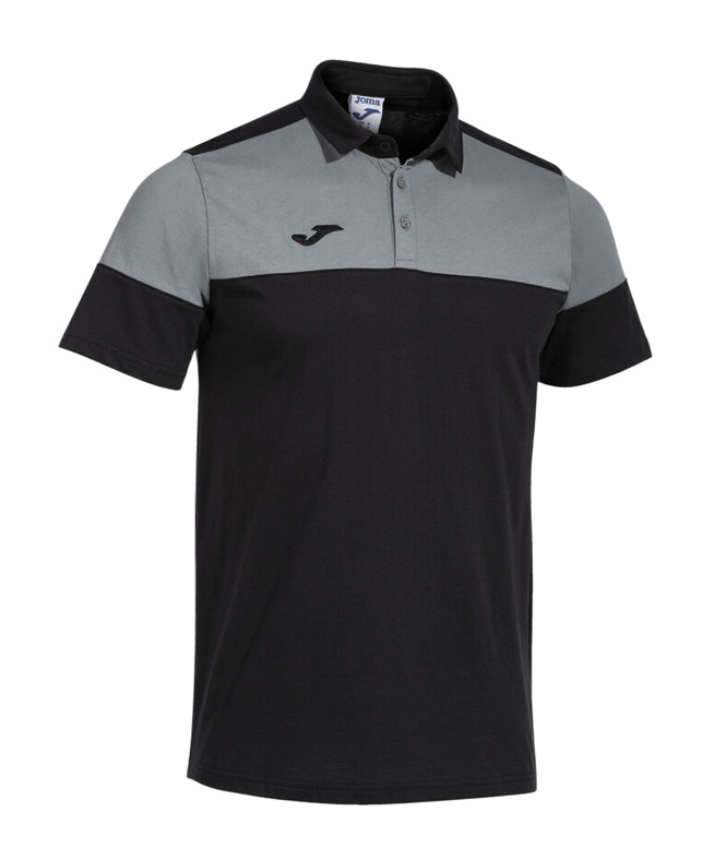 Polo manches courtes Sport Junior Garçon Joma  Crew V Noir Gris
