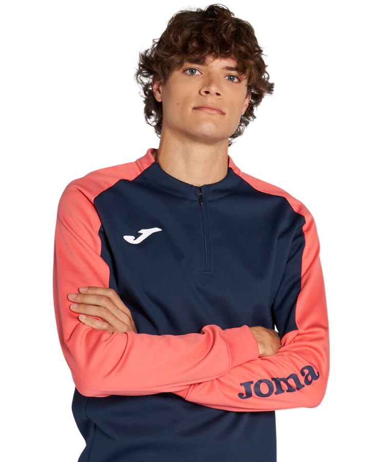 Sweatshirt sport junior garçon Joma Eco Championship Marine Orange saumon 7