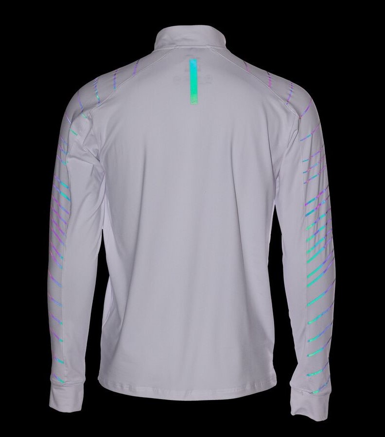 Sweatshirt running réfléchissant homme Joma R-night Blanc Noir 7