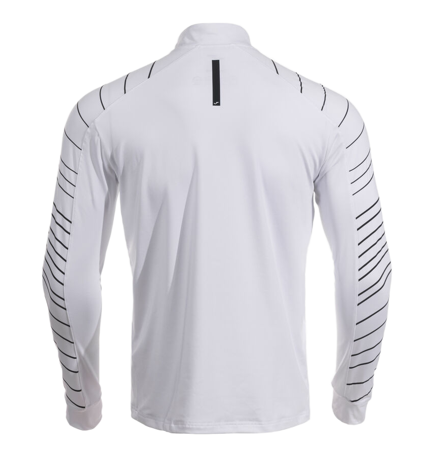 Sweatshirt running réfléchissant homme Joma R-night Blanc Noir 2