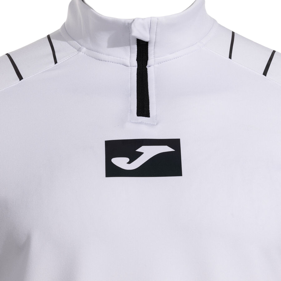 Sweatshirt running réfléchissant homme Joma R-night Blanc Noir 4