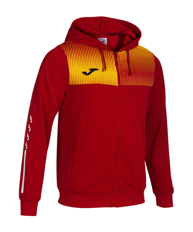 Veste à capuche sport Junior Garçon Joma Eco Supernova Rouge Jaune Blanc