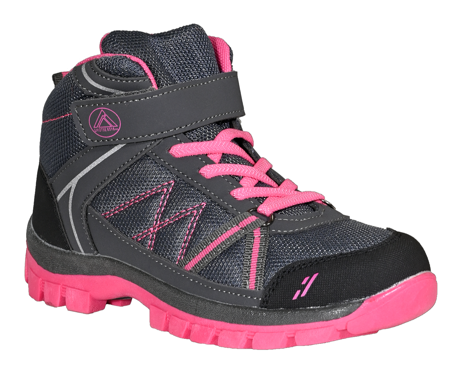 Chaussures randonnée montantes junior LHOTSE Luzule Violet Gris Rose 1