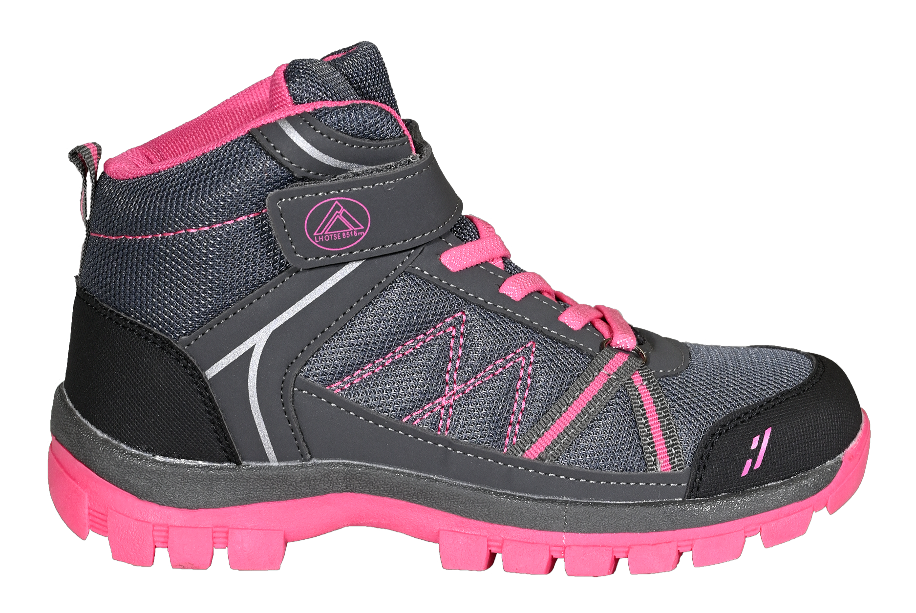 Chaussures randonnée montantes junior LHOTSE Luzule Violet Gris Rose 2