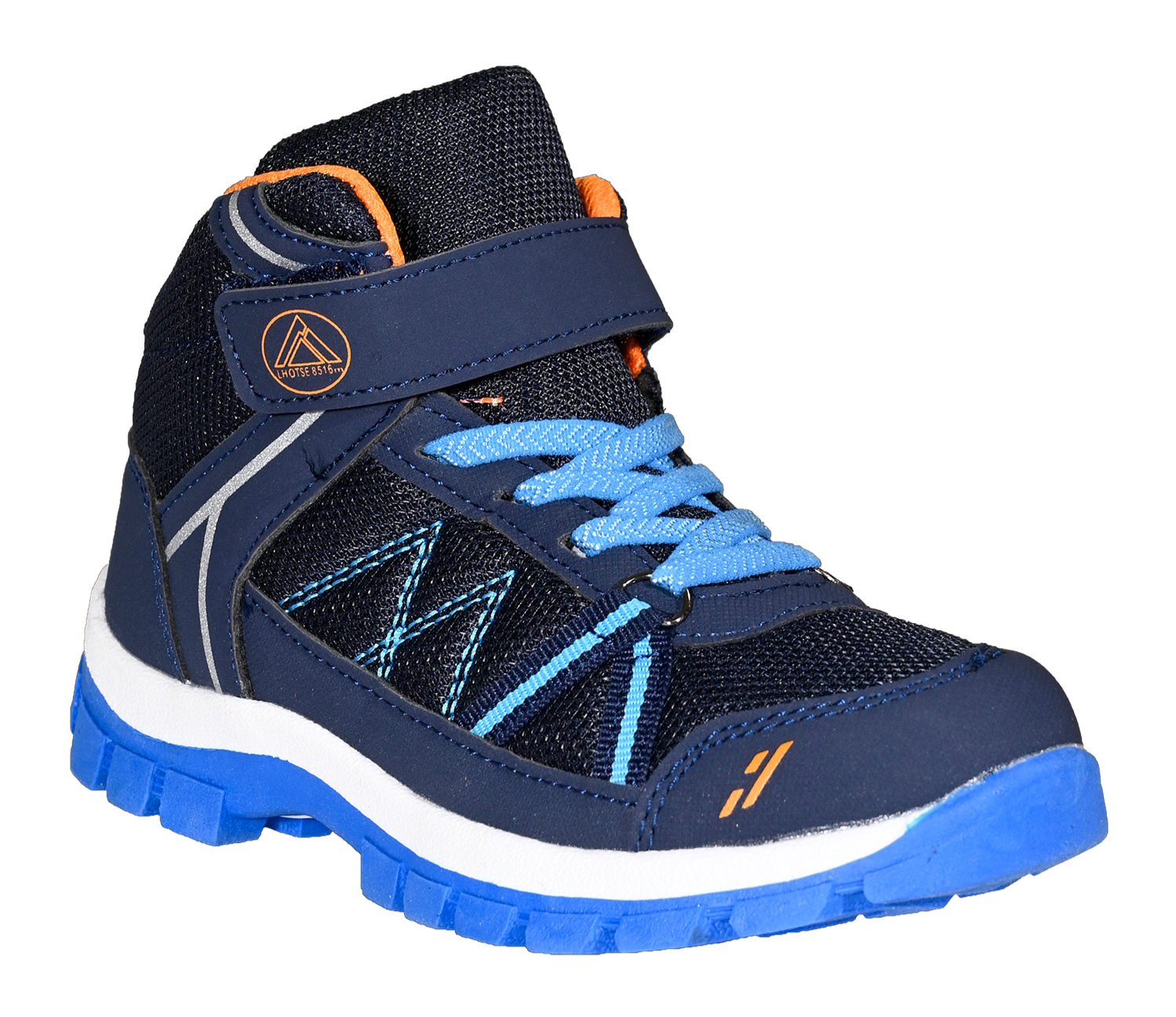 Chaussures randonnée montantes junior LHOTSE Luzule Bleu marine Bleu Orange 1