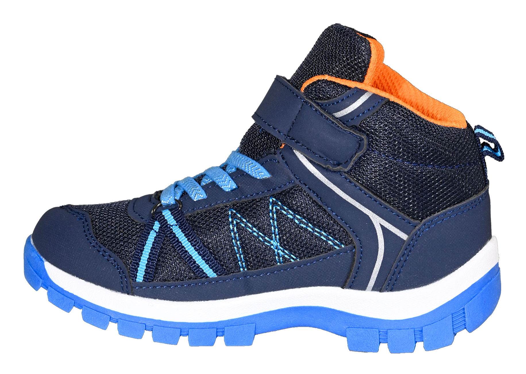Chaussures randonnée montantes junior LHOTSE Luzule Bleu marine Bleu Orange 3
