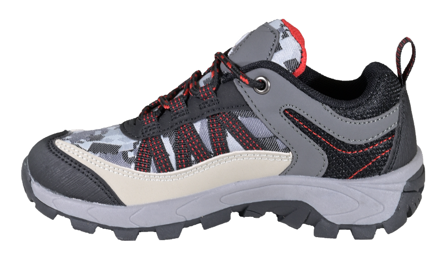 Chaussures randonnée basses junior LHOTSE Panda Gris Rouge 4