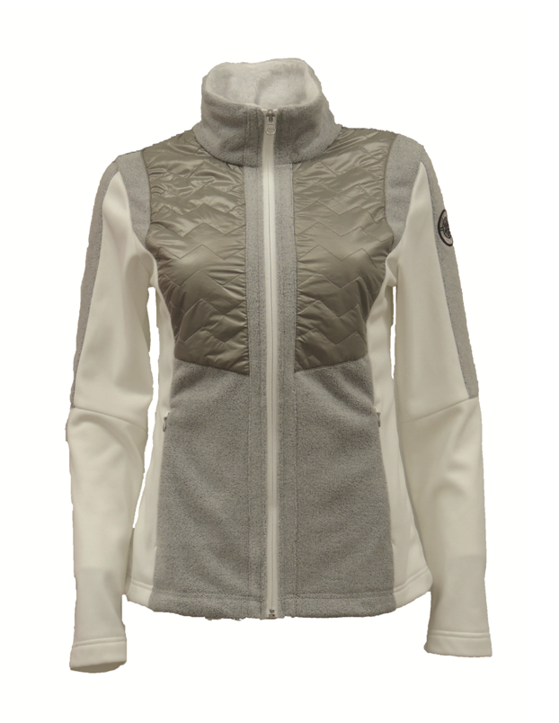 Polaire de sport femme LHOTSE Yasmin Beige 1 (2)
