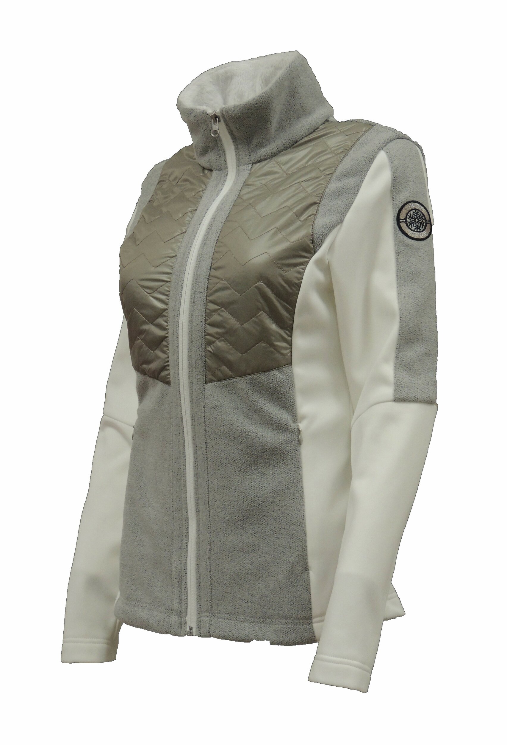 Polaire de sport femme LHOTSE Yasmin Beige 2