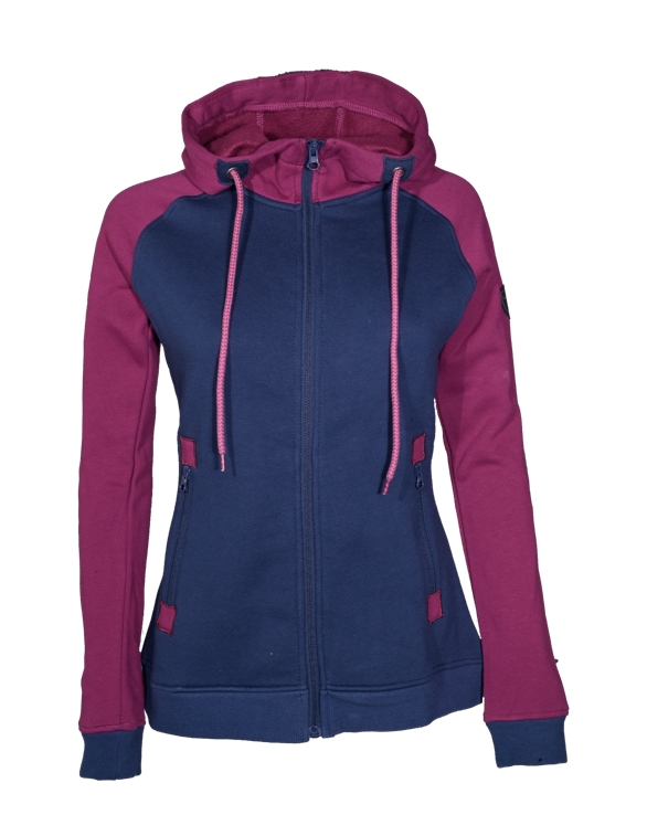 Sweat de sport avec capuche femme LHOTSE Olga Bleu marine Violet 1 (2)