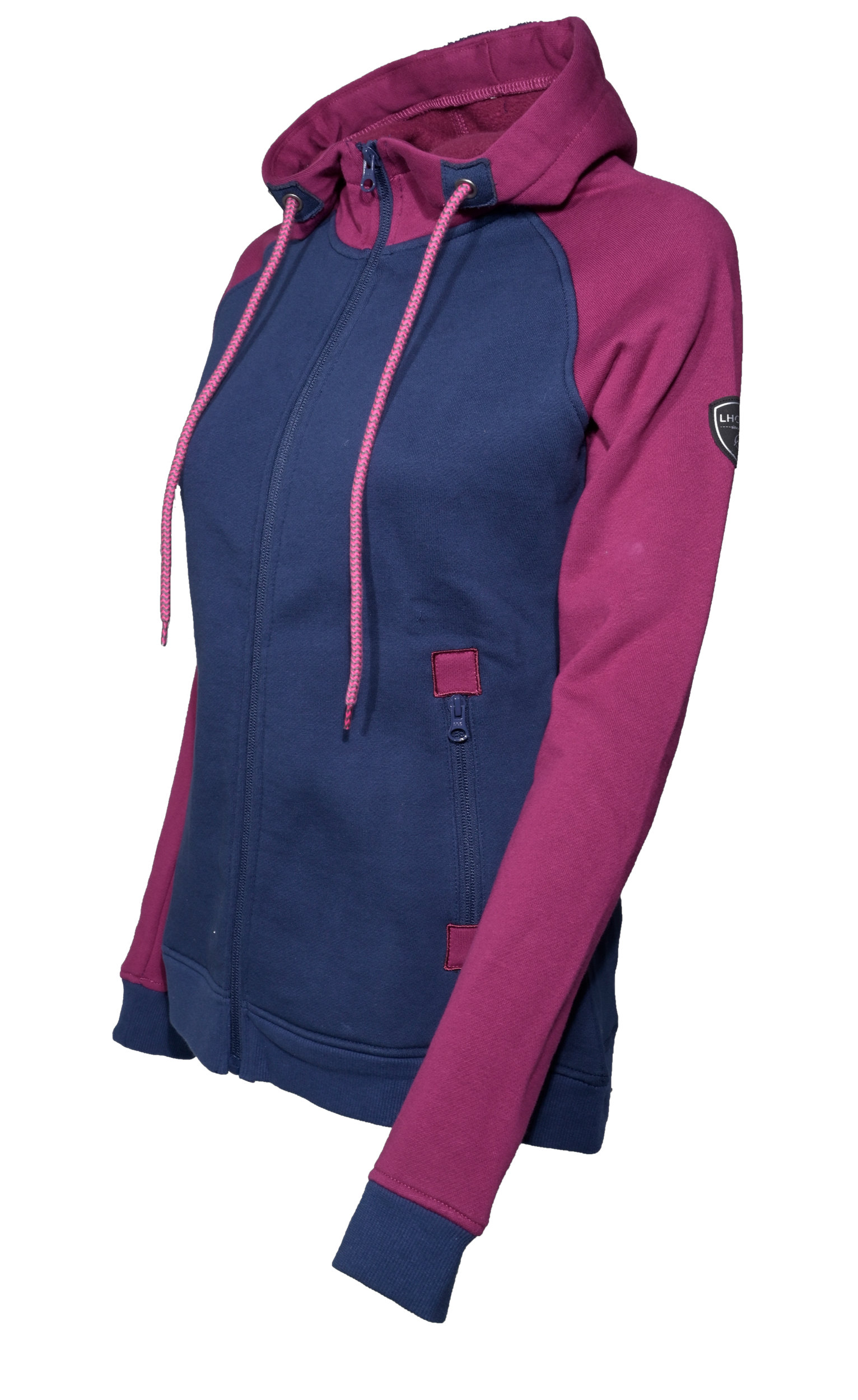 Sweat de sport avec capuche femme LHOTSE Olga Bleu marine Violet 2