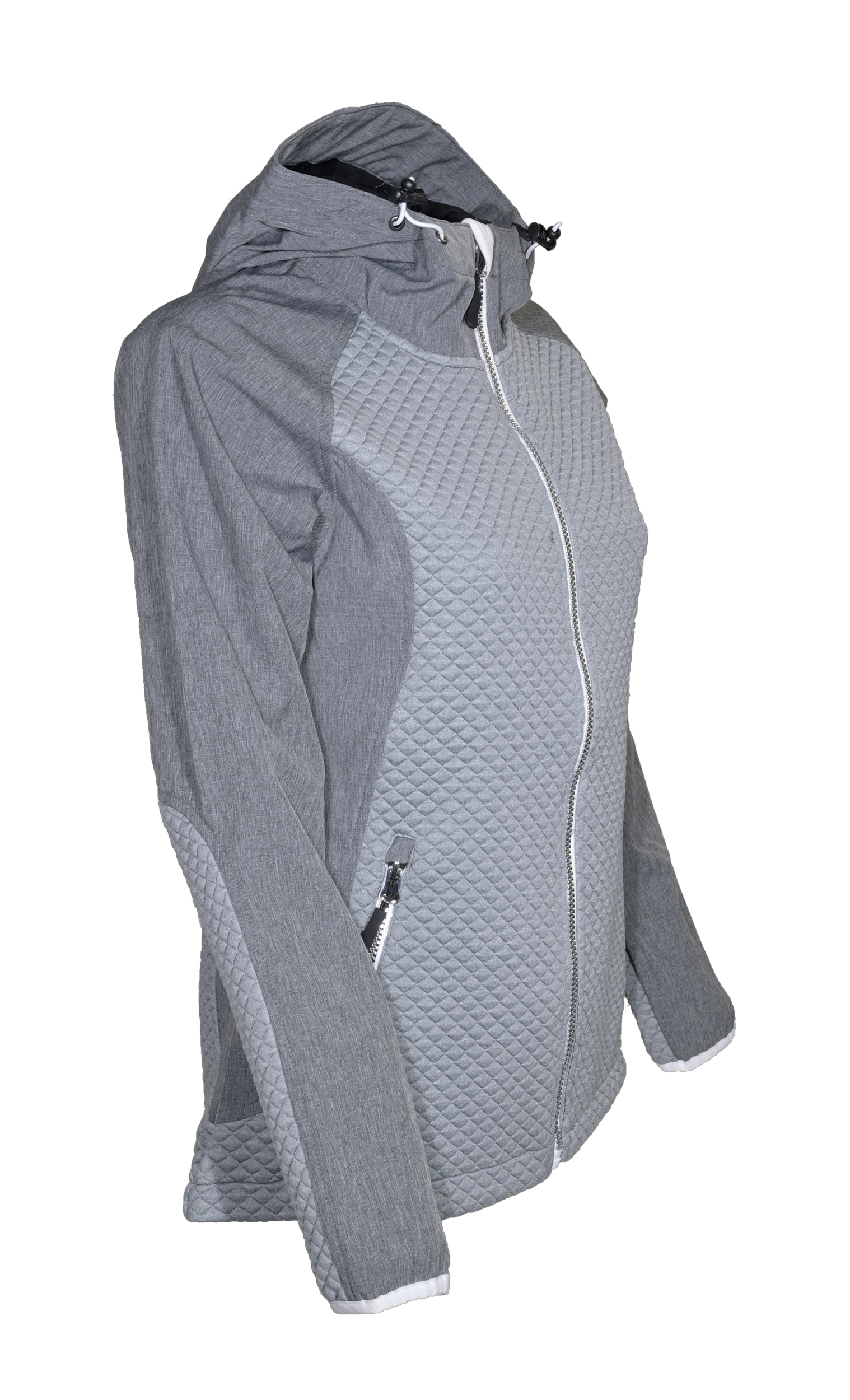 Veste softshell déperlante et respirante femme LHOTSE Gwen gris 4