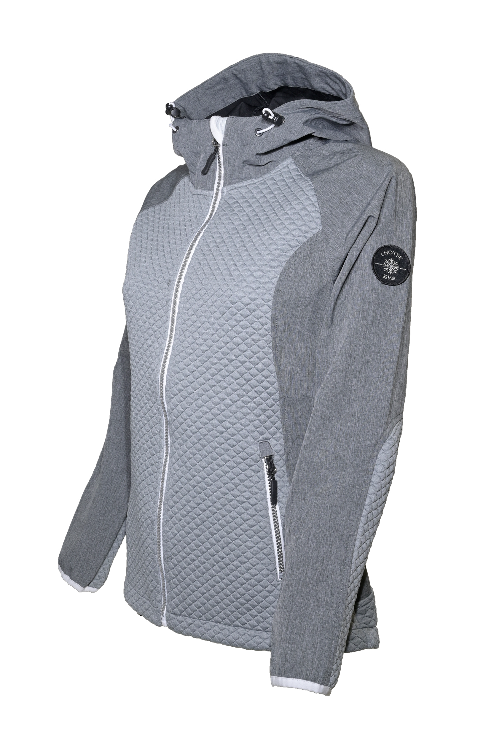 Veste softshell déperlante et respirante femme LHOTSE Gwen gris 2