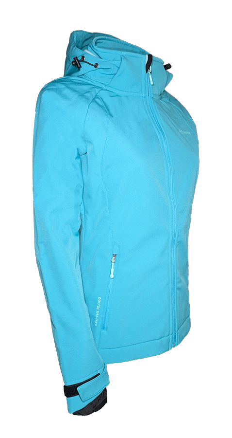 Veste softshell déperlante et respirante femme LHOTSE Joy Bleu turquoise 4