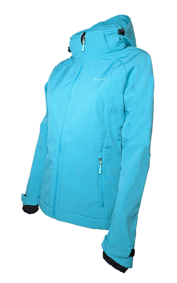 Veste softshell déperlante et respirante femme LHOTSE Joy Bleu turquoise 2