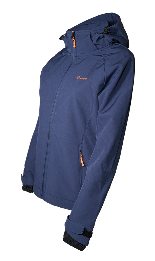 Veste softshell déperlante et respirante femme LHOTSE Joy Bleu marine 2