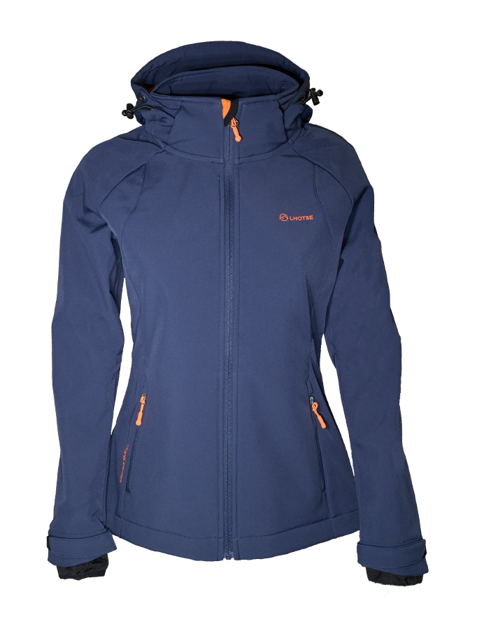 Veste softshell déperlante et respirante femme LHOTSE Joy Bleu marine 1