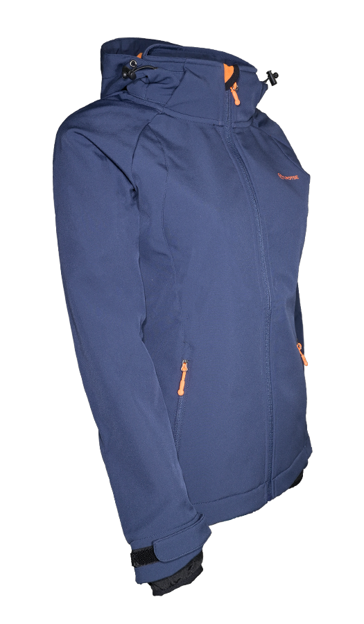 Veste softshell déperlante et respirante femme LHOTSE Joy Bleu marine 4