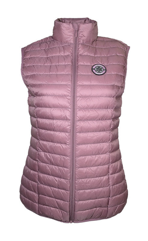 Doudoune de sport sans manches sans capuche femme LHOTSE Sabou Rose orchidée 1 (2)