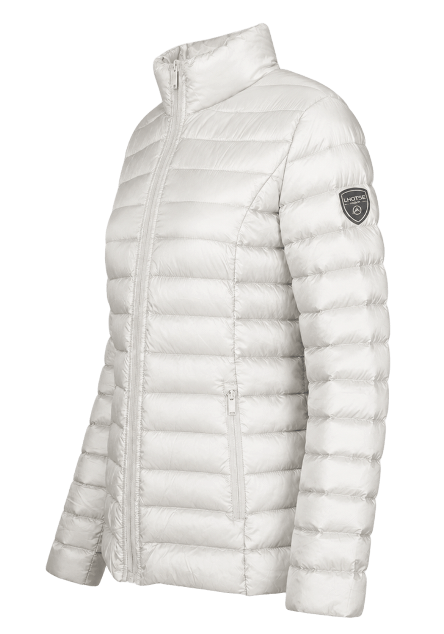 Doudoune de sport sans capuche femme LHOTSE Peppa Gris sable 2