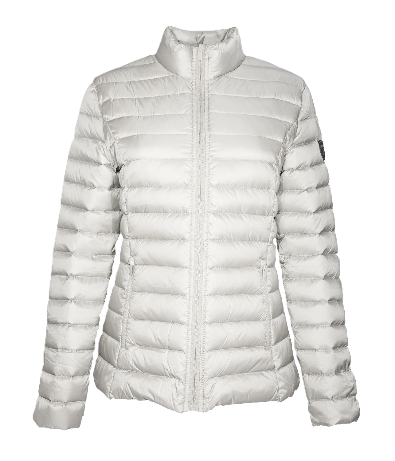 Doudoune de sport sans capuche femme LHOTSE Peppa Gris sable 1