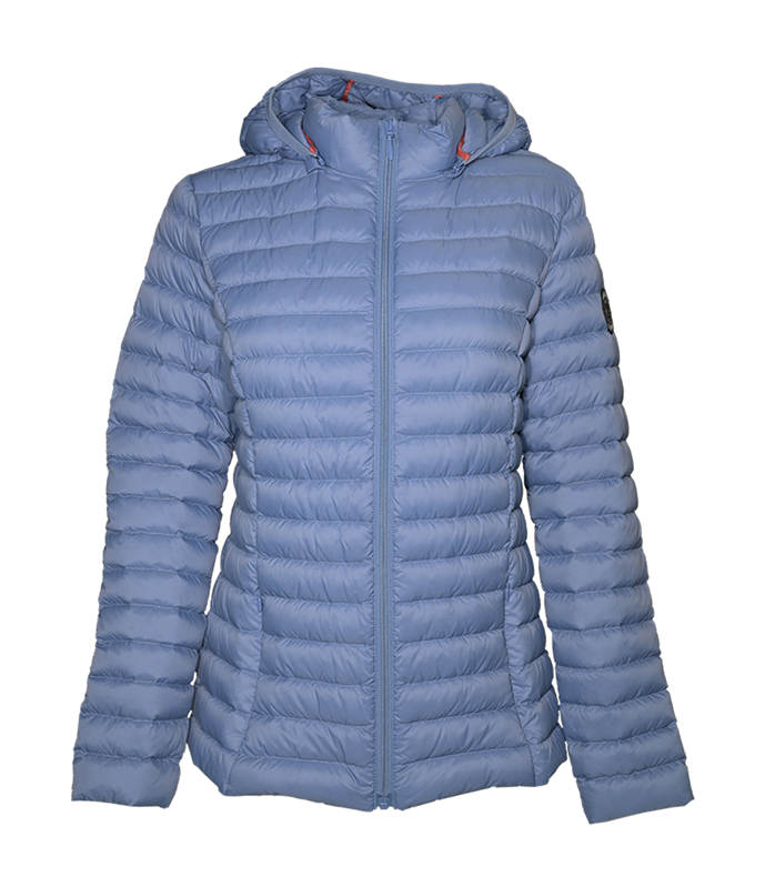 Doudoune de sport avec capuche amovible femme LHOTSE Kimi Bleu agate 1